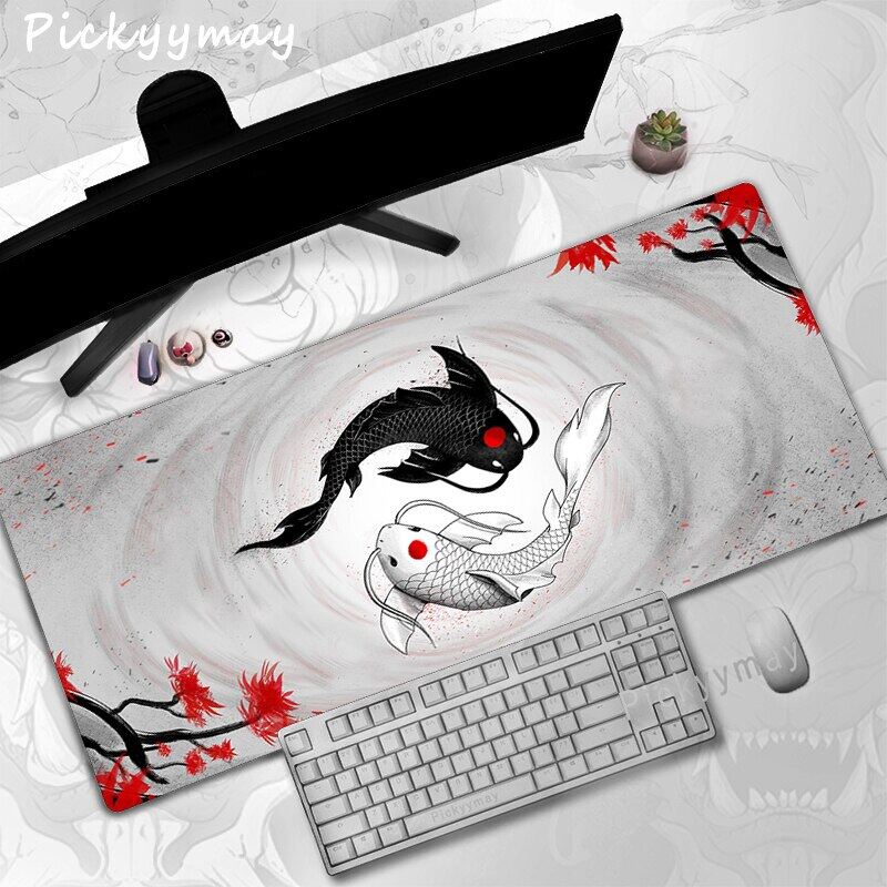 Large Mouse Pad Koi Mousepad Fish Mouse Pad Large Mouse Mat Natural ...