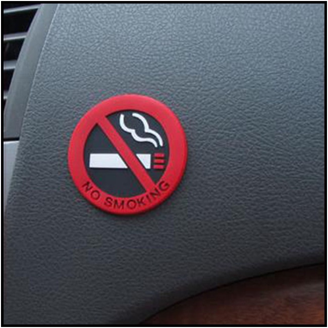 CI No Smoking Car Stickers Styling Round Red Sign Vinyl Sticker ...