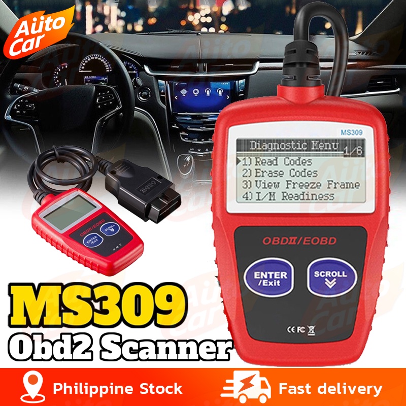 MS309 OBD2 Scanner Car Code Reader EOBD Scanner Data Tester Scan