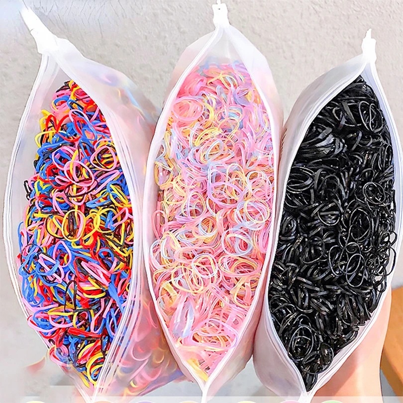 1000pcs/Pack Girls Colorful Small Disposable Rubber Bands/Elastic Hair ...