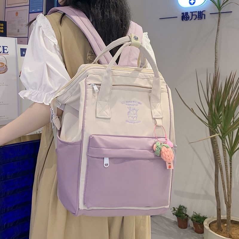 2023 New Donut Backpack Korean Student School Bag Large Capacity Girl