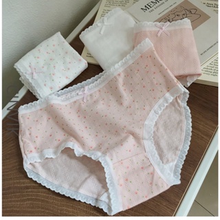 Cute Blue Lolita Love Lace Underwear For Girls Summer Thin Section