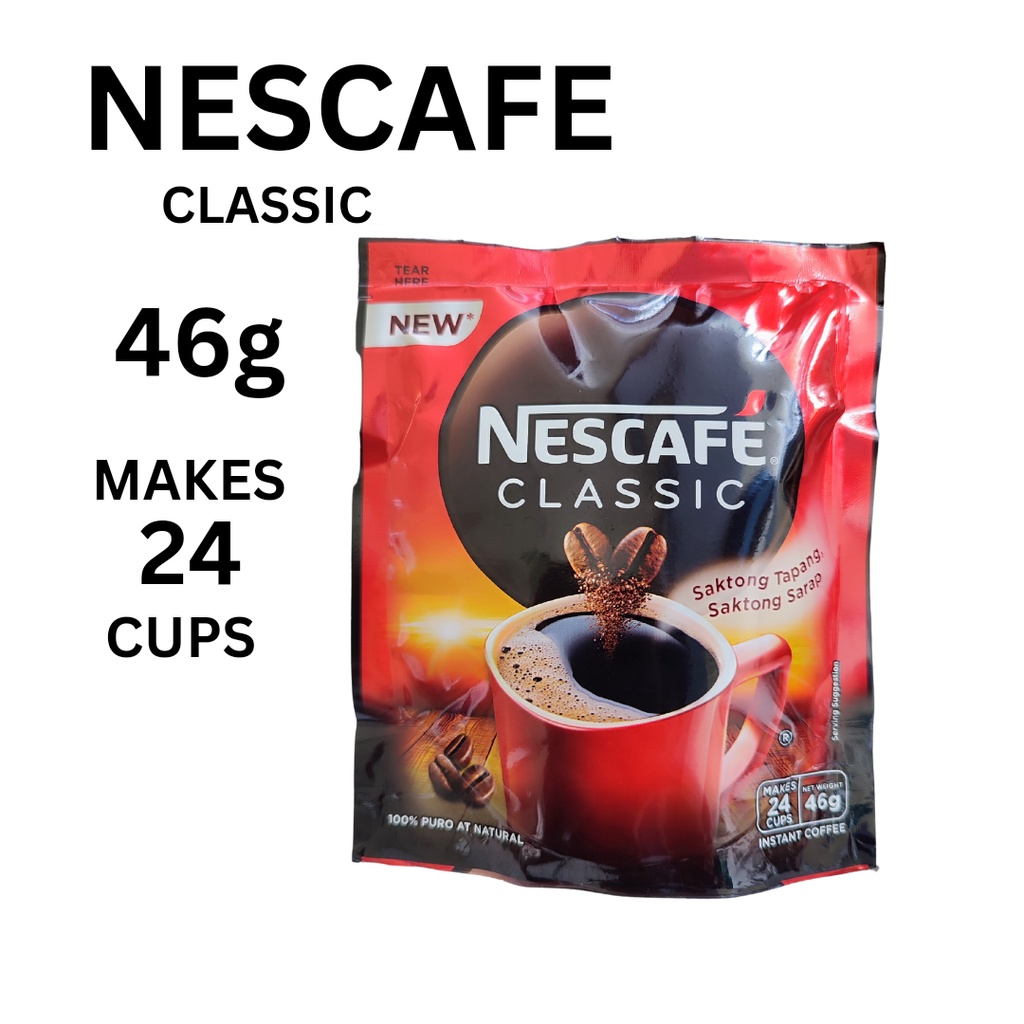 Nescafe Classic 46g Instant Coffee 100 Puro At Natural Masarap With