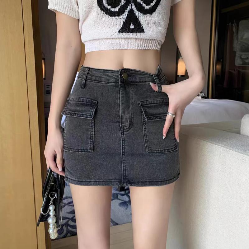 Plus Size S 6XL Korean High Waist Denim Skirt Slim A line Women Skort Hip Wrap Skirt Shopee Philippines