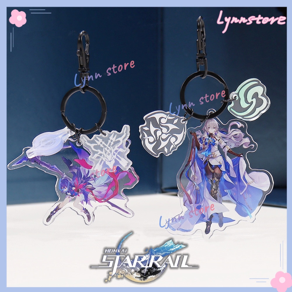 3-IN-1 Game HONKAI STAR RAIL Keychain Arlan Asta Bronya Dan Heng Fu ...