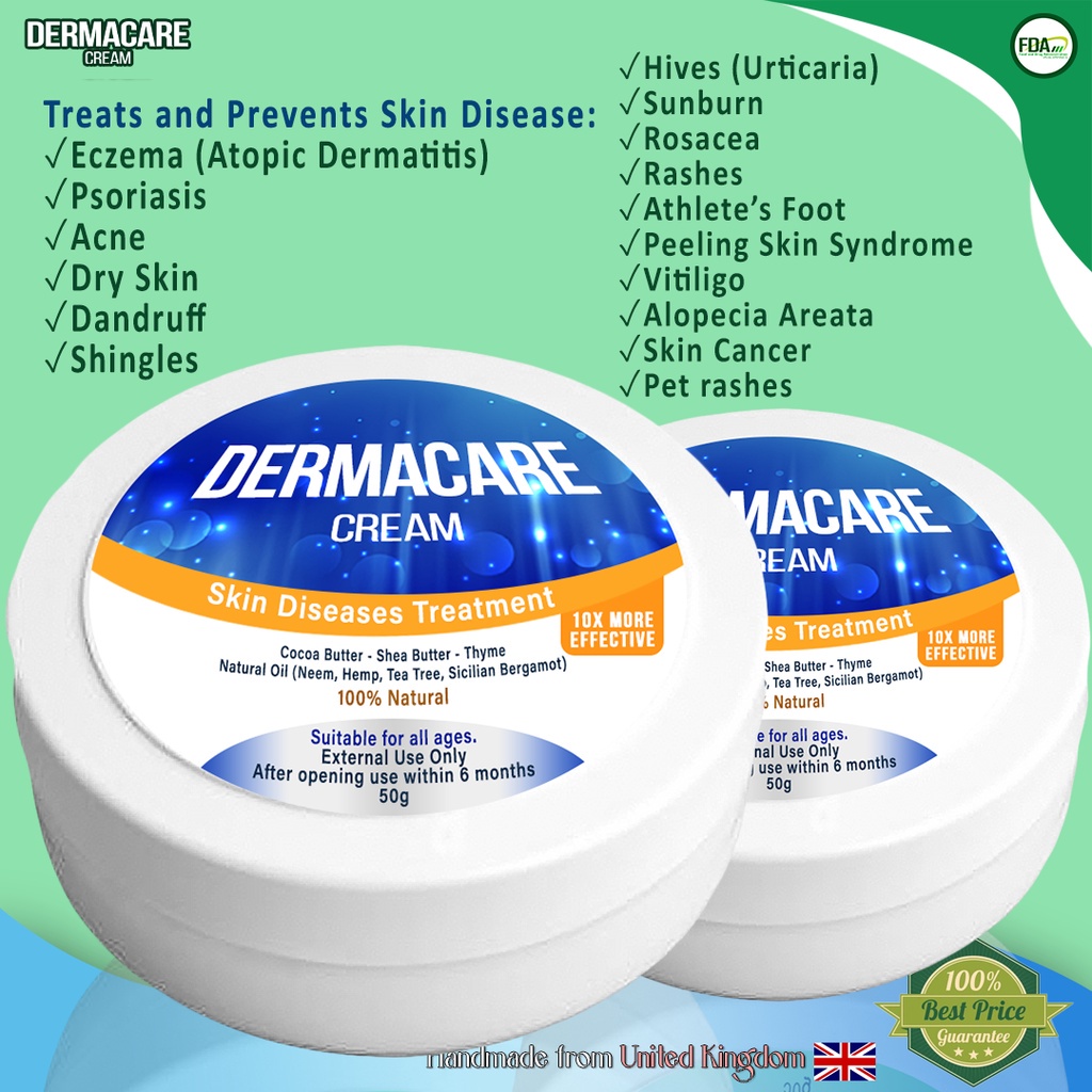 DERMACARE CREAM - Herbal Antibacterial Cream Eczema Cream Psoriasis ...