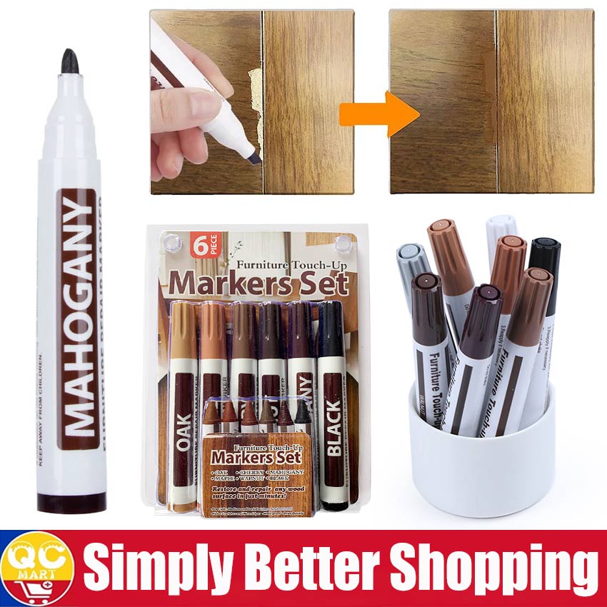SEISSO Furniture Markers Touch Up - Set of 17 - Furniture Scratch Repair  Markers Kit, Wood Touch Up Markers and Wax Sticks with Sharpener, for