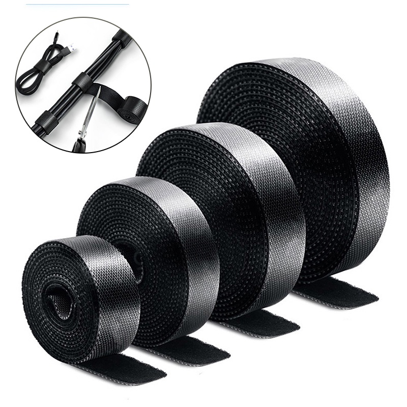 Reusable Nylon Velcro Cable Ties Strap Hook and Loop Fastener Tape for