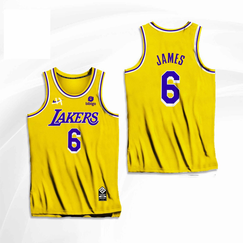 bibigo on lakers jersey
