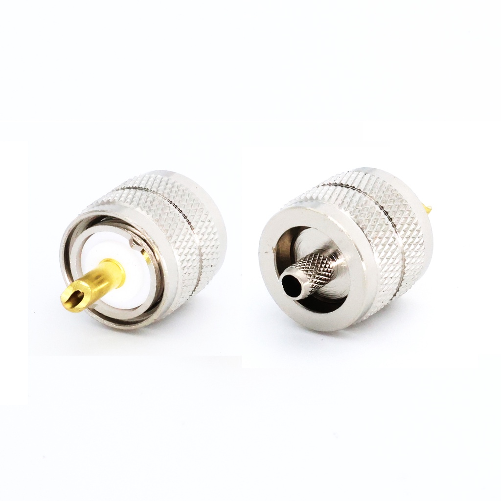 2pcs Crimp UHF PL259 PL-259 Male Plug RF Coaxial Coax Connector UHF ...