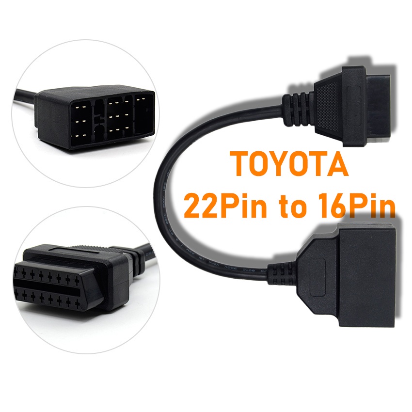 22 Pin OBD1 to 16 Pin OBD2 scanner Fault Code Scanner Diagnostic for Toyota car cable Shopee