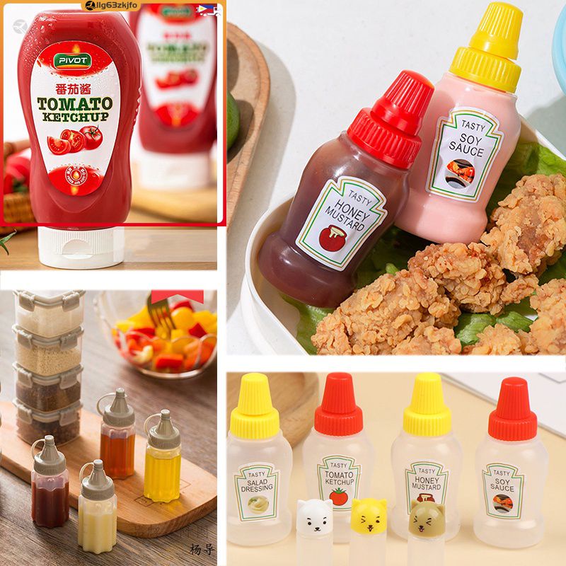 Mini Sauce Bottle Portable Tomato Sauce Bottle Salad Dressing Container