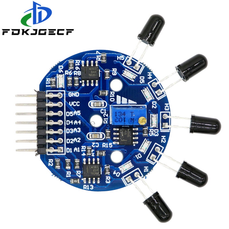 5 Way Flame Sensor Module 5 Road Digital Analog Signal Dual Output Fire ...