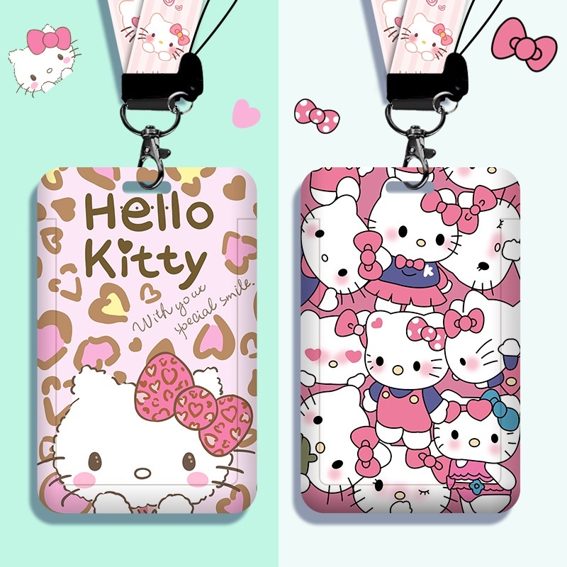 Hellokitty card holder Sanrio Hello Kitty yo-yo card holder kitty with ...