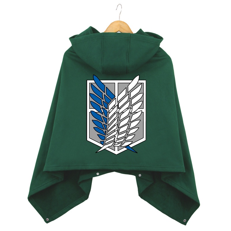 Attack on Titan Hood Cape Cloak Shingeki No Kyojin Survey Corps Cloak ...