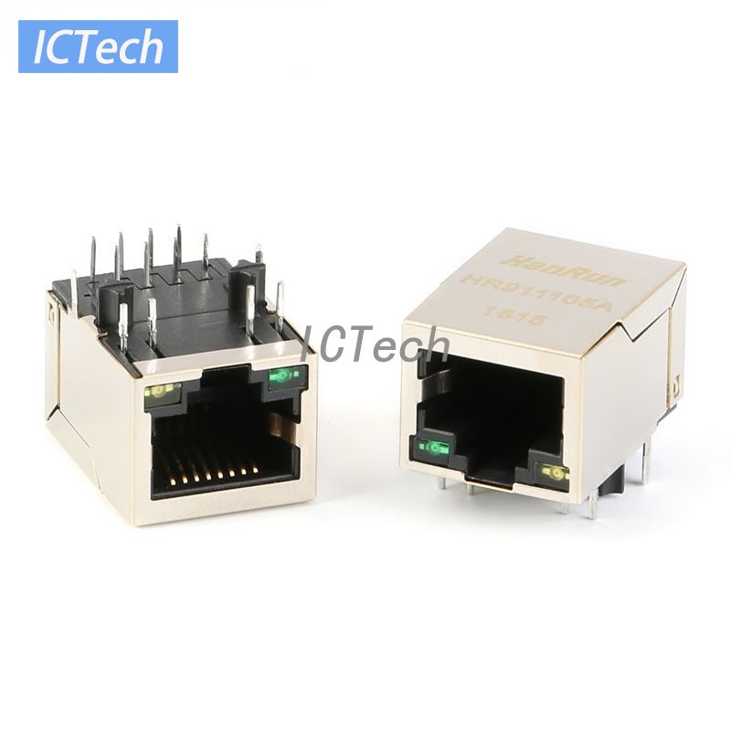 HR911105A RJ45 Connector RJ45 Socket PCB Mounting Network Adapter For