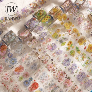 JIANWU 200cm/300cm/ Roll Literary Kawaii Material Flower Landscape