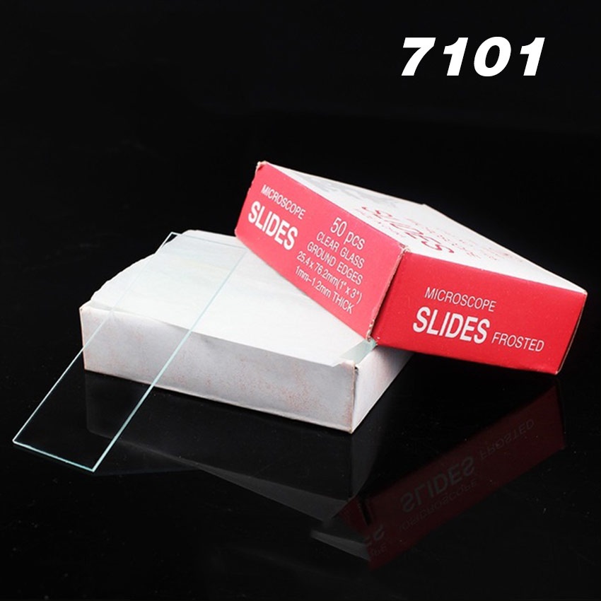 50PCS 1mm Thickness Microscope Slides+Cover Glass For Preparation