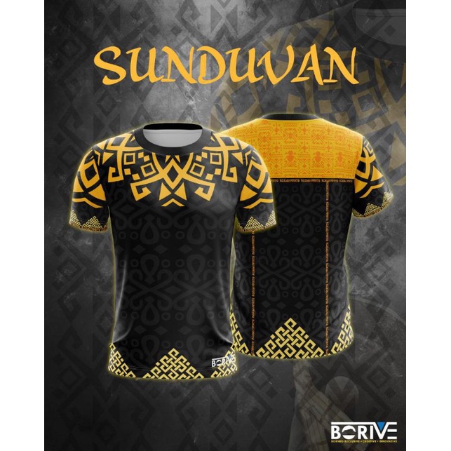 Baju T-shirt Kaamatan (Sunduvan) Jersey Pattern Etnik Borneo Round Neck ...