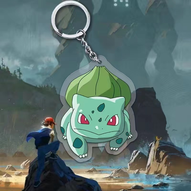 15 Styles Pokemon Acrylic Keychain Pikachu Charizard Gengar Bulbasaur ...