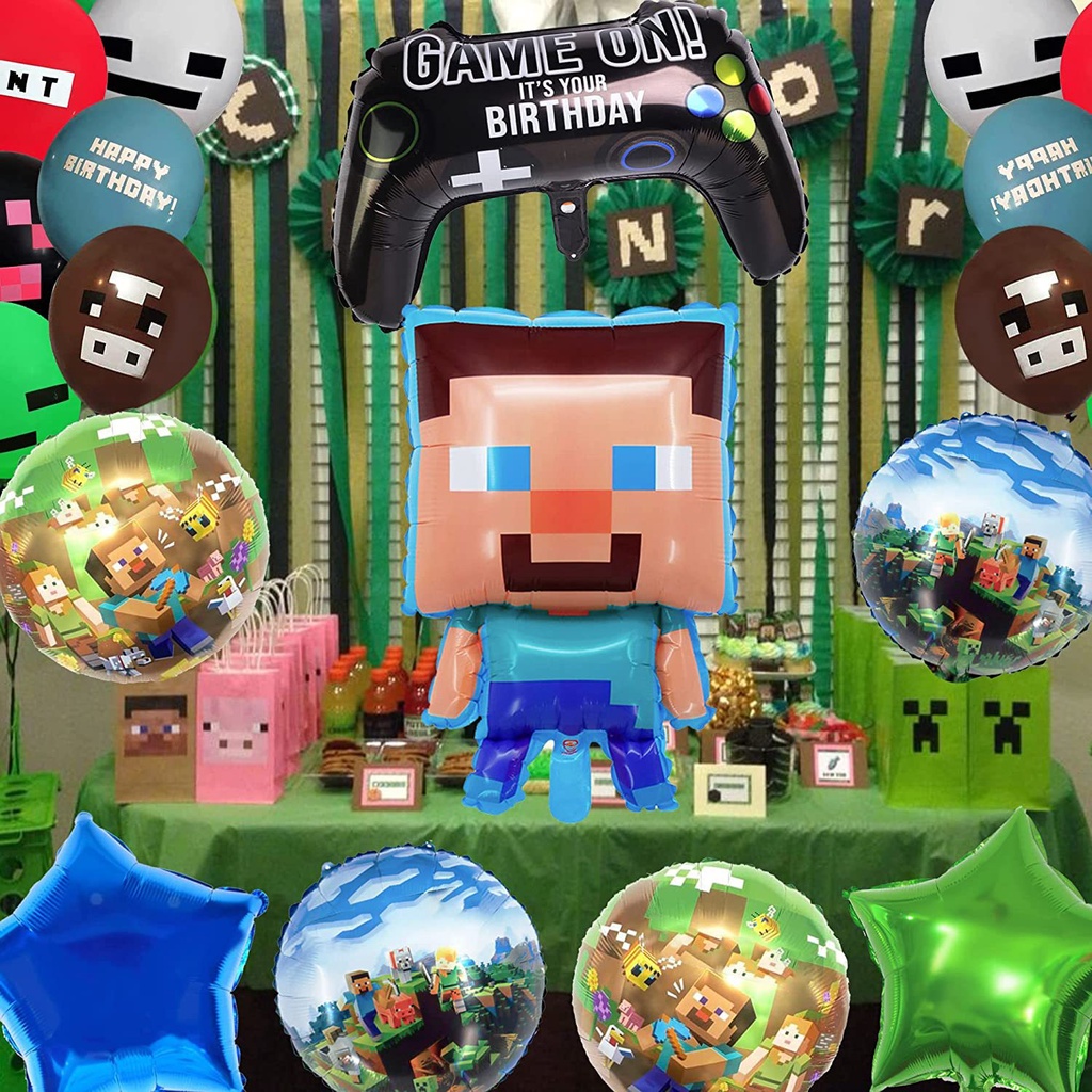 Minecraft Balloon Minecraft Steven Game Handle Cake Topper Birthdtay