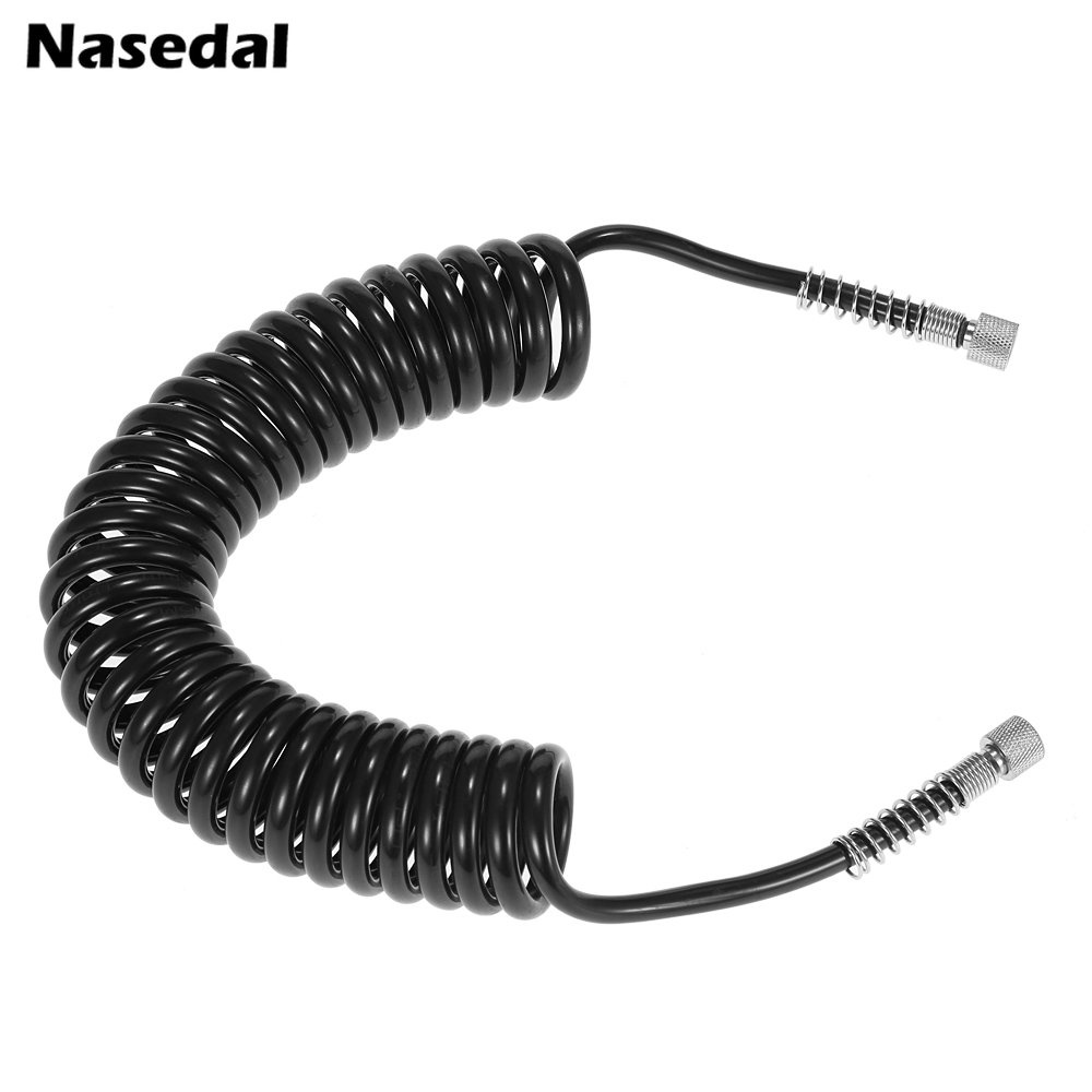 Nasedal 3m PU Spring Coil Airbrush Air Hose with Standard 1/8