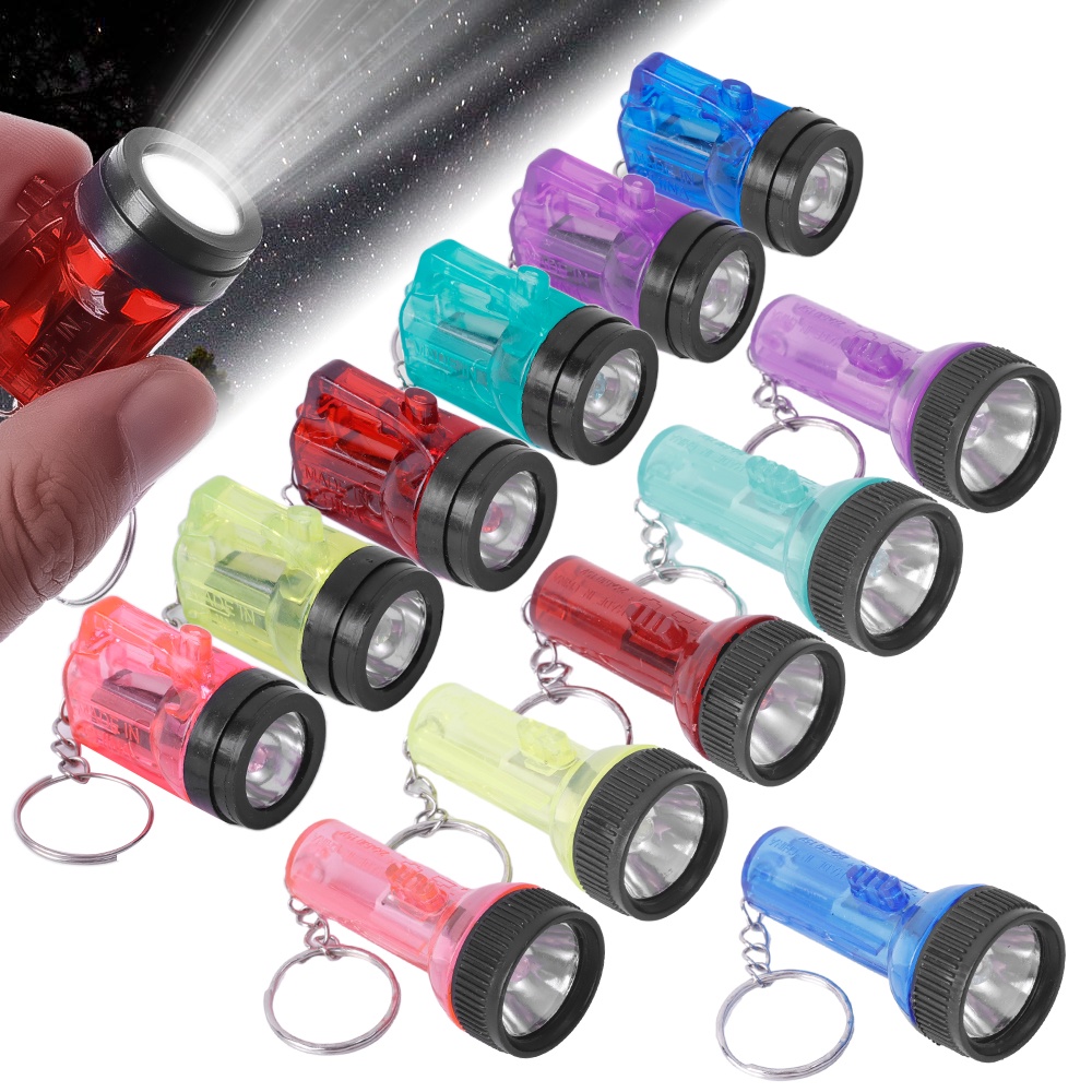 Portable Mini Plastic LED Flashlight Keychain / Button Battery Pocket ...