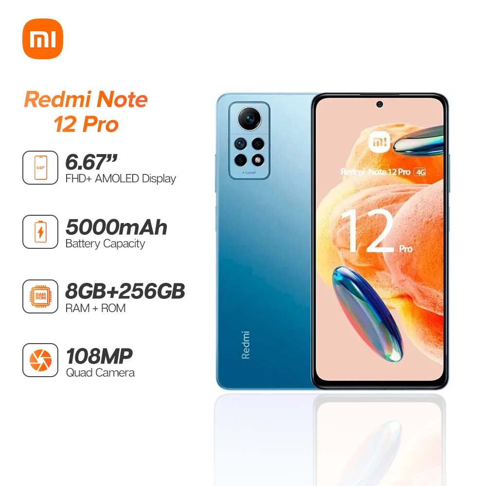 Xiaomi Redmi Note 12 Pro 8gb Ram 256gb Rom 667 Amoled Dotdisplay 108mp Quad Camera 5000mah 1959