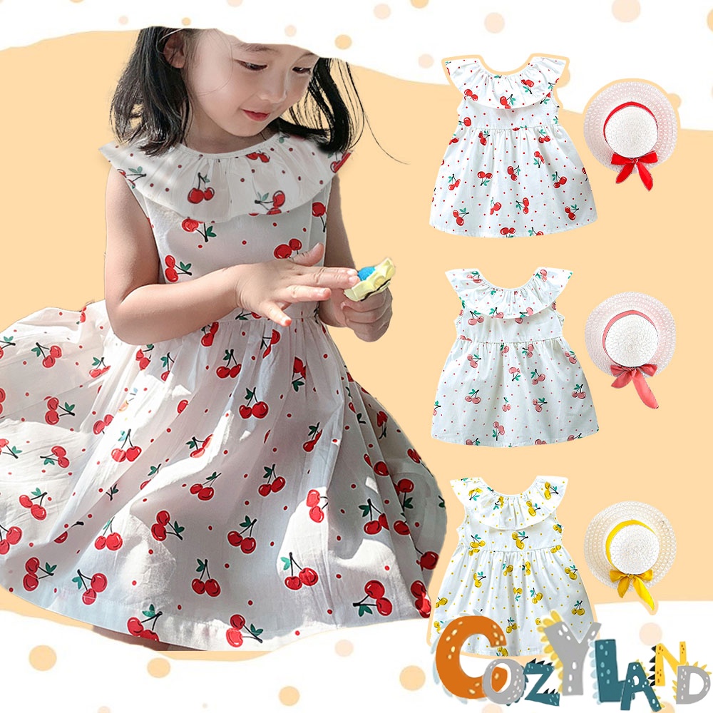 Cozyland baby dress summer Sleeveless printing dress for baby girl