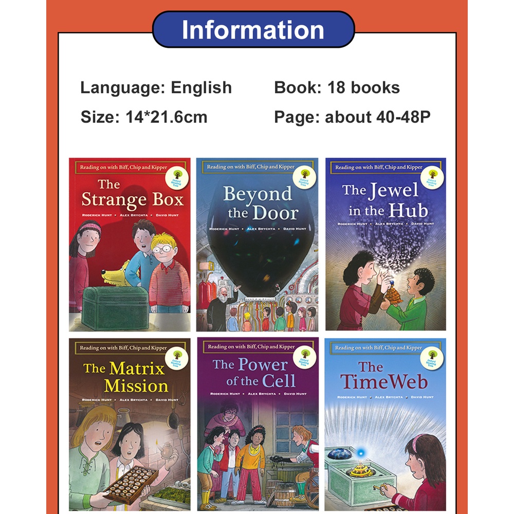 18Books/set Oxford Reading Tree Level 10-12 English Graded Reading Book ...