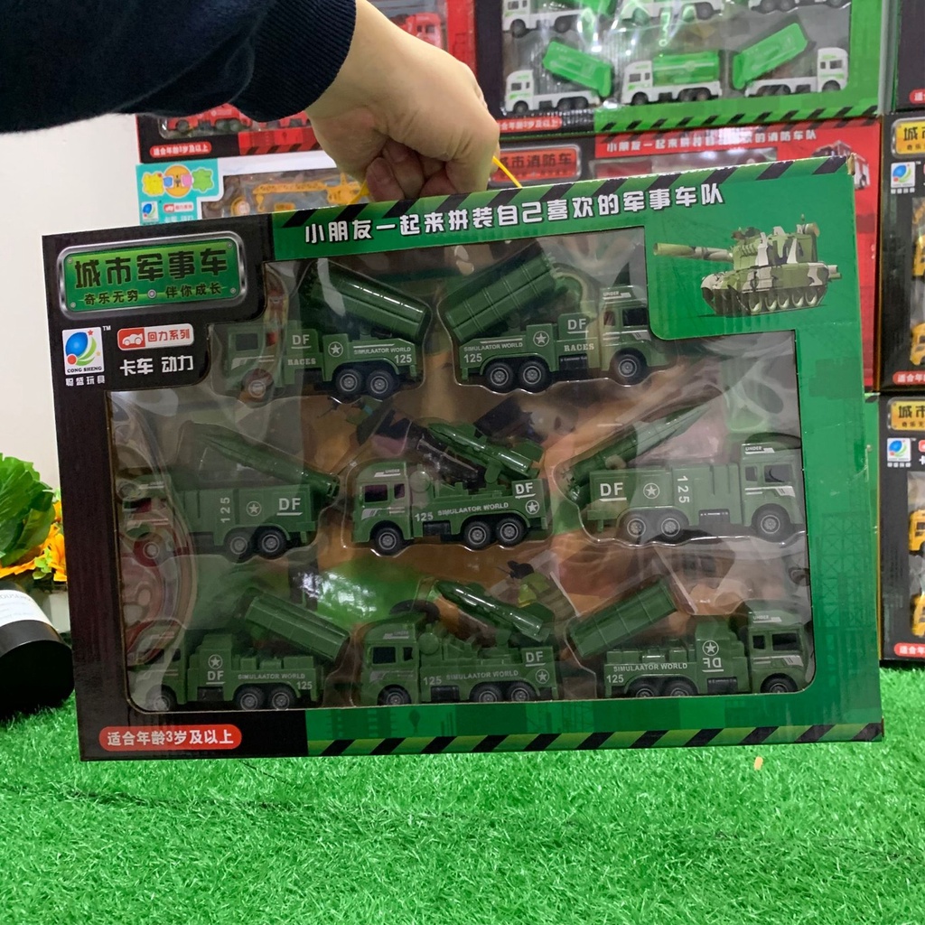 Alphar Toys 8 in 1 Military Vehicle Truck Trucks Car Cars Toy Toys Pull ...