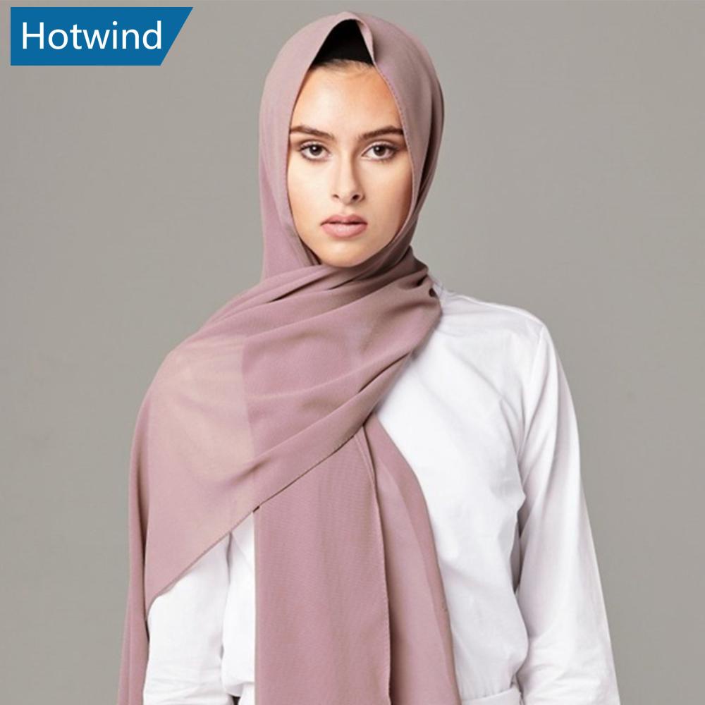 【HW】 Fashion Silky Satin Turbans For Women Plain Hijabs Head Scarf For ...