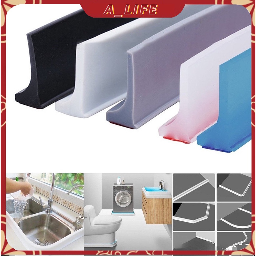 1M Selfadhesive Silicone Kitchen Bathroom Water Barrier Bar Household