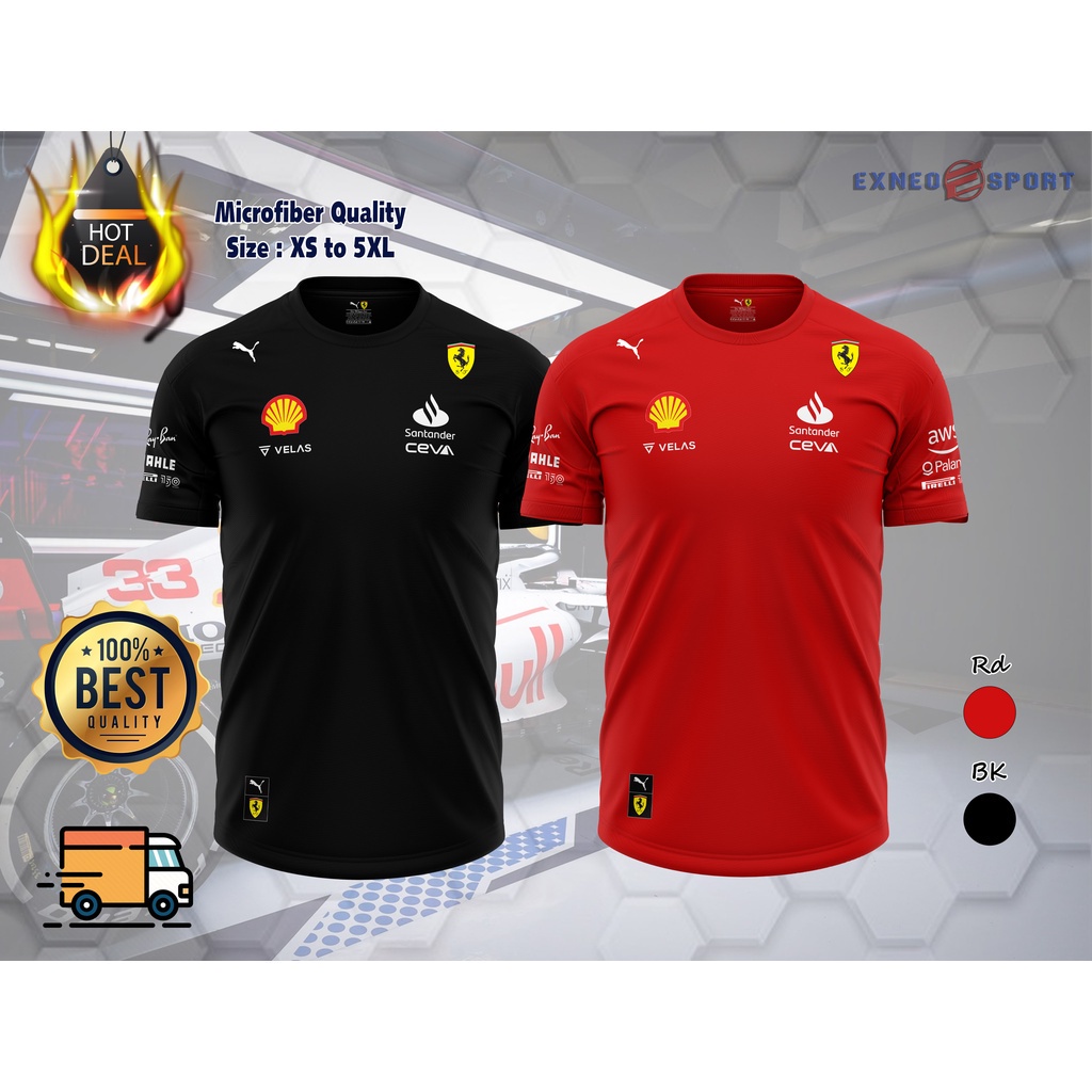 Microfiber PremiumPUM4 22 Baju Ferrari Shell Formula One Racing Team ...