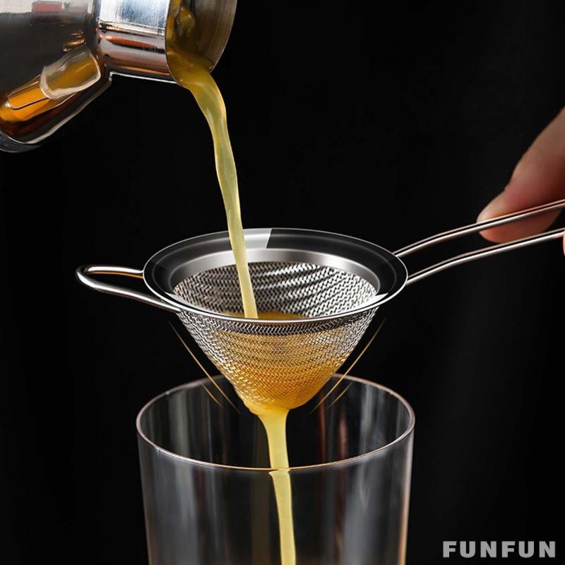 [Funfun1] small Sifter Metal Bar Conical Sieve Tea Strainer Long Handle ...