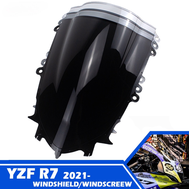 Motorcycle Sport Windshield Visor Black Windscreen Fits For YAMAHA YZF ...