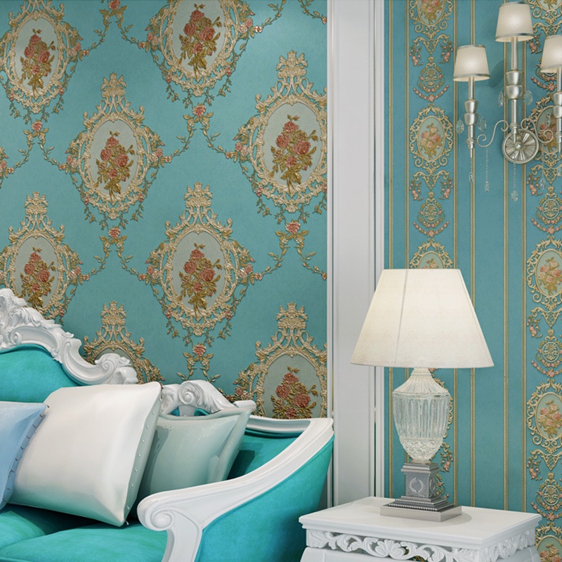 Elegant 3D Wall Sticker Self-adhesive Cozy Vintage Wallpaper for Living ...