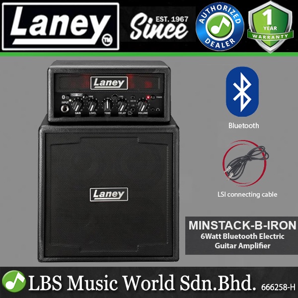 Laney MINISTACK-B-IRON 6 Watt 4X3 Inch Speaker Amp With Bluetooth ...
