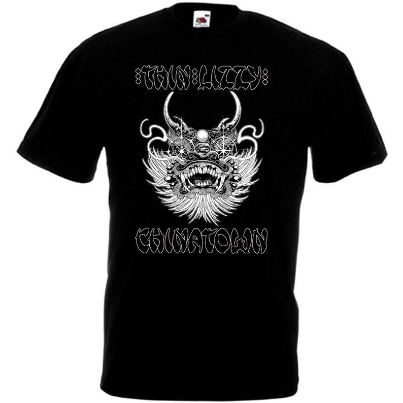 Thin Lizzy - Chinatown V33 T-Shirt Hard Rock Black cotten tee | Shopee ...