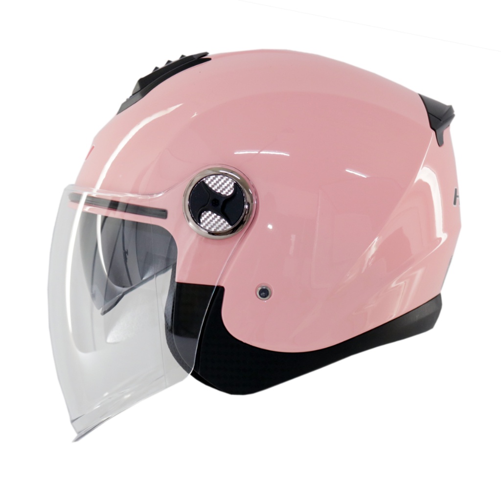 Hnj Plain Motorcycle Helmet Half Face Motor Helmets Dual Visor