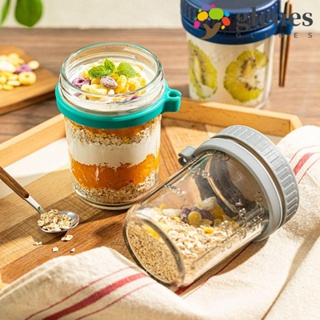 1PCS Overnight Oats Containers with Lids and Spoons, 16 Oz Glass