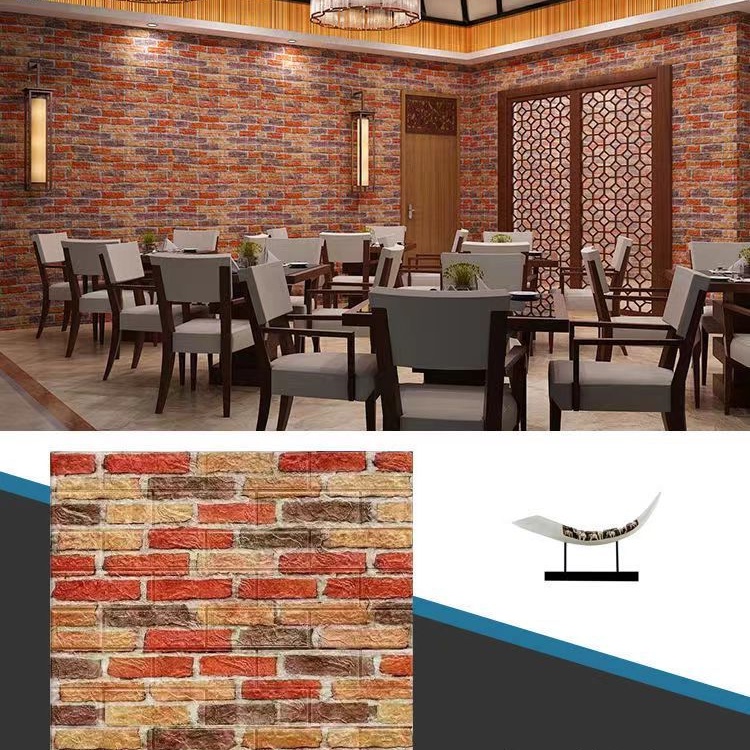 Adhesive Wall Paper Foam 3D Dinding Wallpaper Brick Stickers Wall