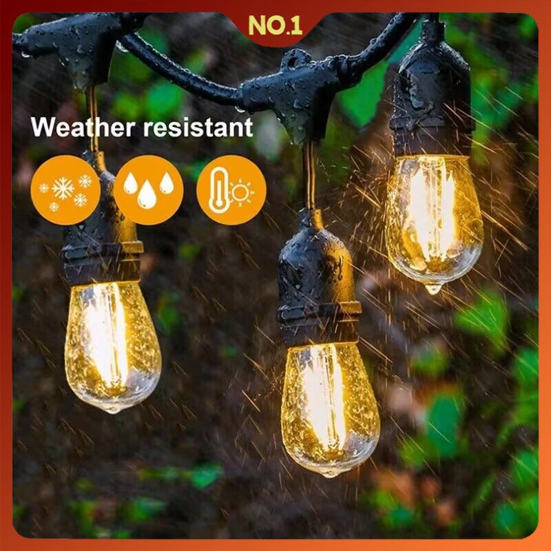 String Lights Outdoor Light Bulb Waterproof Led Garden Lights Backyard