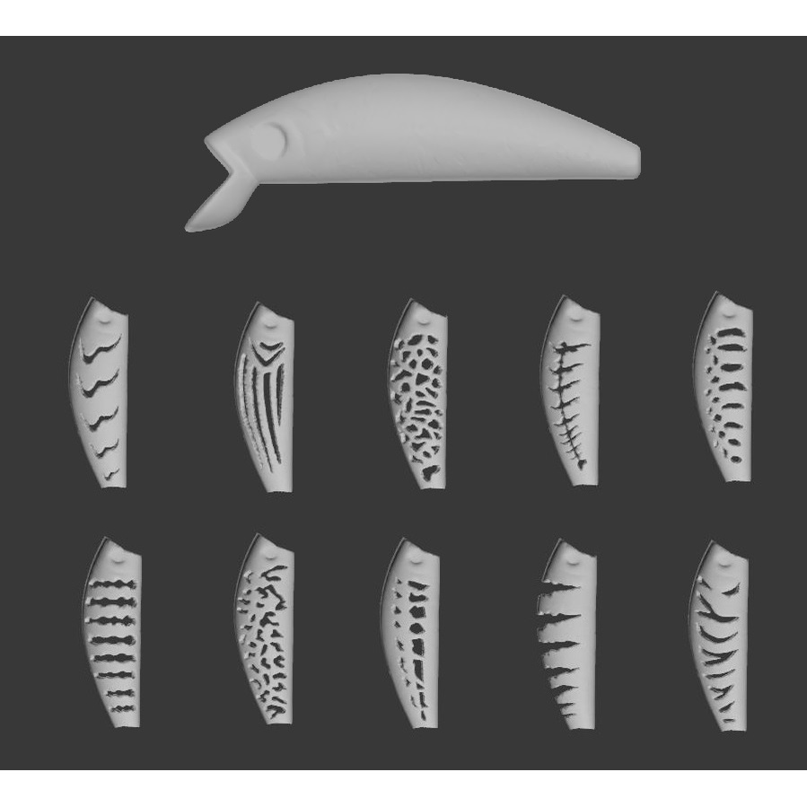 WLure Stencil 3D Corpo Vuoto: Crea Jerkbait Su Misura Per Bass E Salmonidi - Plastica Dura UPM219