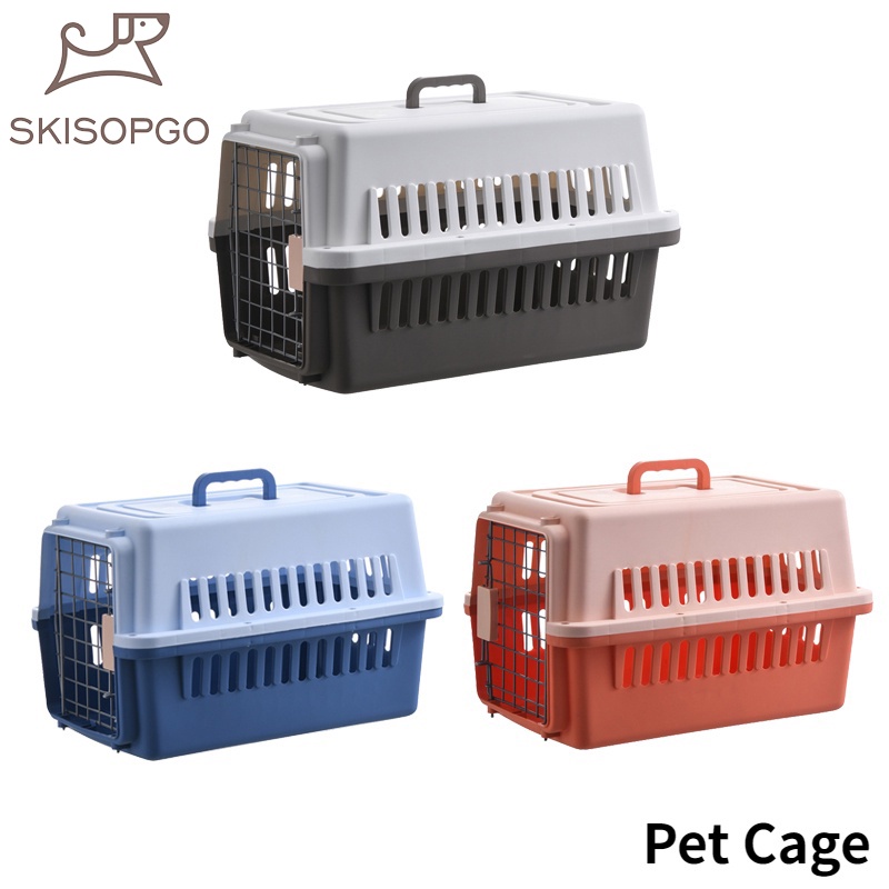 Skisopgo Pet Carrier Travel Cage Portable Cat Crates Airline Approved