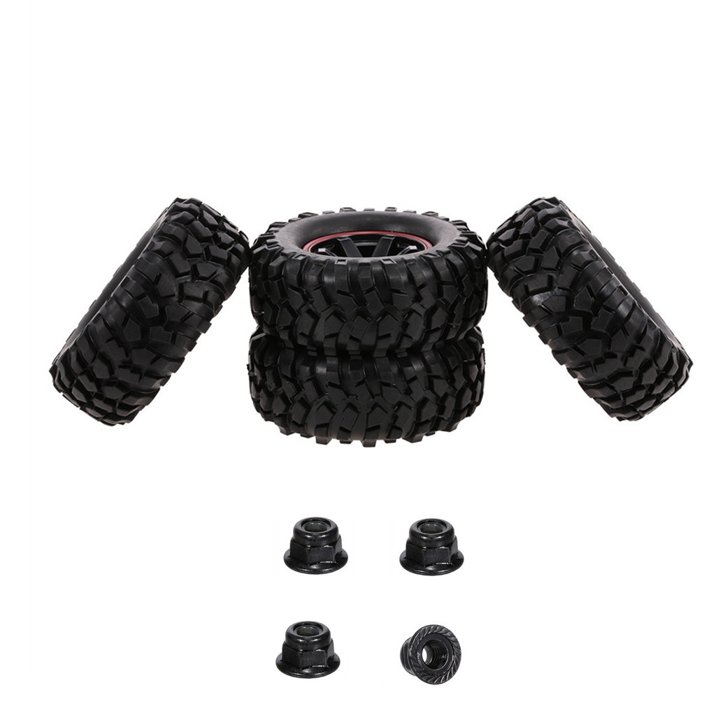 INJORA RC Pneu Mousse 4 pièces 1.9 Pouces Double étape en Caoutchouc Souple intérieur/Mousse Inserts extérieurs pour pneus de Roue 1.9 Pouces RC Chenille axiale SCX10 90046 TRX4