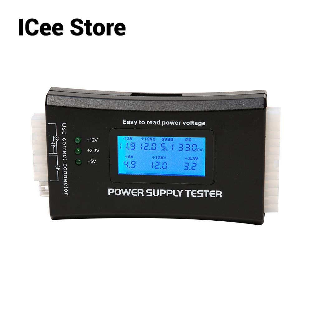 Digital LCD Display PC Computer 20/24 Pin LCD Power Supply Tester Check ...