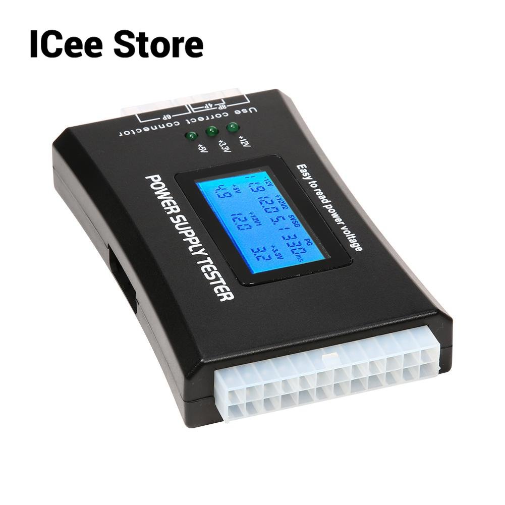 Digital LCD Display PC Computer 20/24 Pin LCD Power Supply Tester Check ...