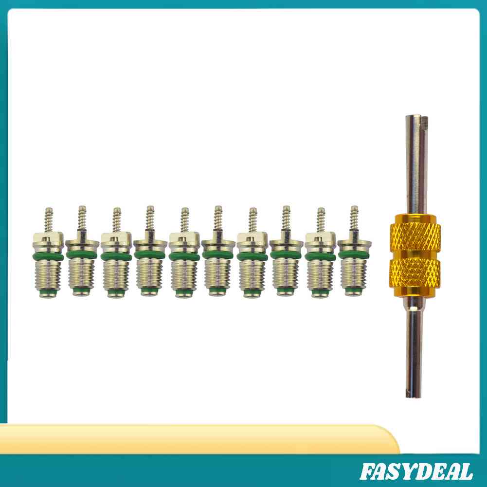 Lot De 10 Valves M8 En Cuivre Pour Climatisation Auto – Dorées, Avec Joints, Pour Réparation Sur Voiture Ou Camion