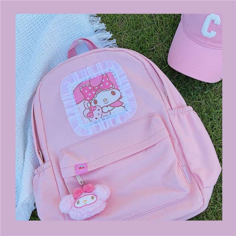 Japanese Melody Backpack Middle School Students Cute Pink Girl Cartoon